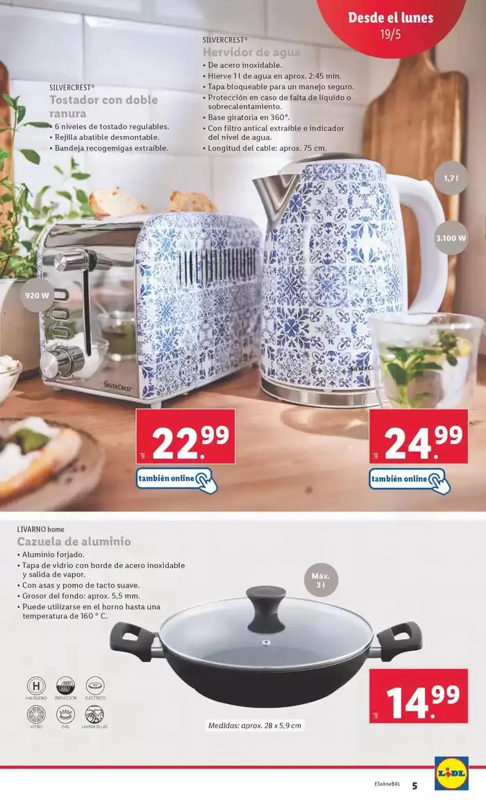 Catálogo de ¡Bazar Lidl! Ofertas válidas del 19/05 al 25/05 19 de mayo al 25 de mayo 2025 - Página 5