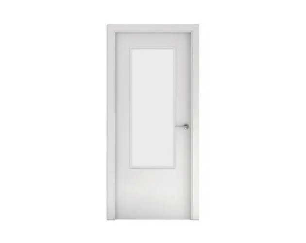 Puerta de Interior acristalada Carina blanco izquierda 82,5 cm