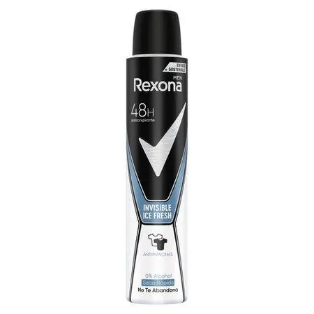 Desodorante en spray Rexona men 200ml invisible ice