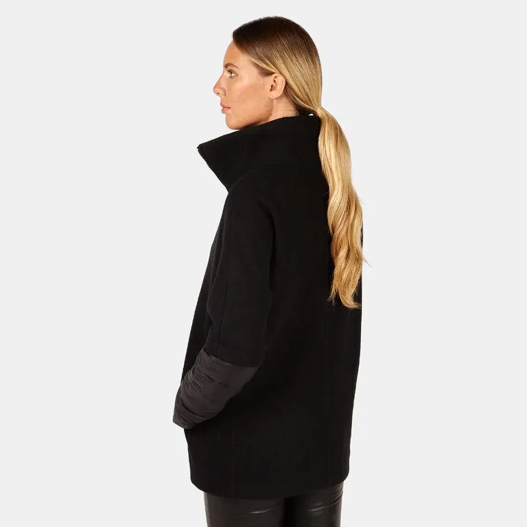 Chaqueta de mujer acolchada de doble material