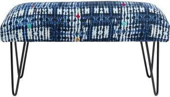 Banco Desna Patchwork azul 80cm