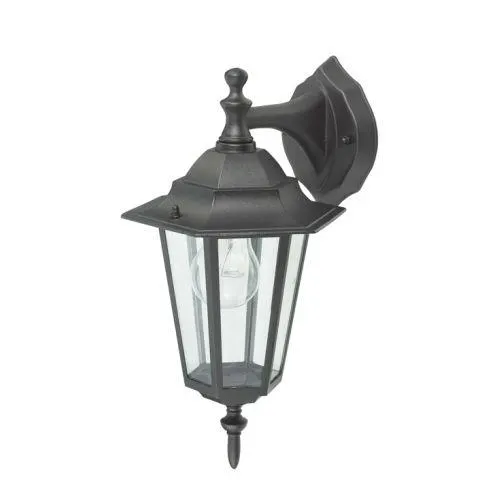 Aplique iluminacion negro metal luxform exterior descendente illux1102z