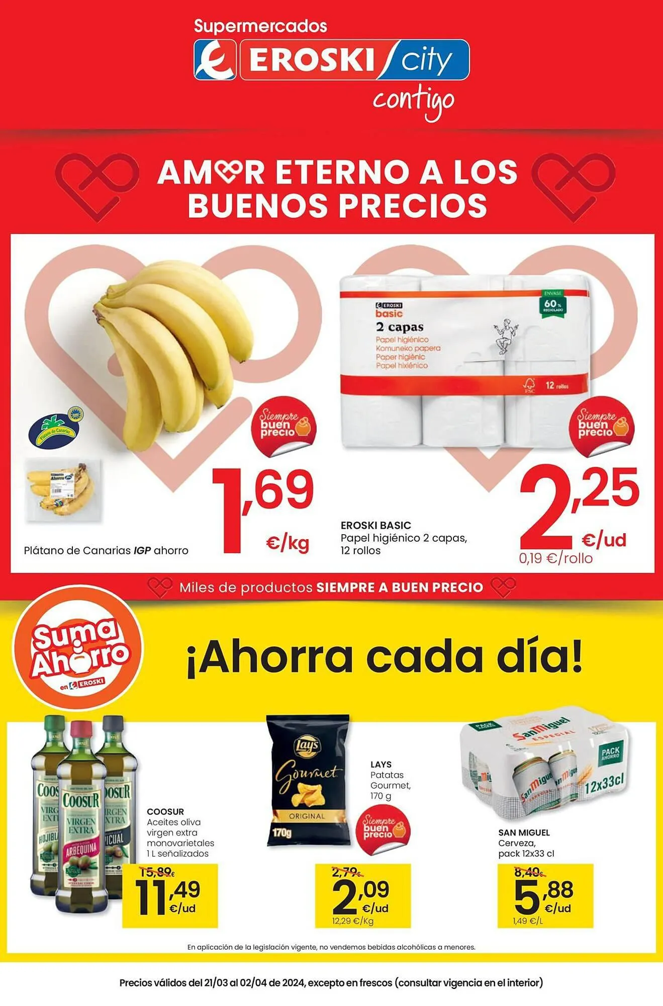 Catálogo de Folleto Eroski 21 de marzo al 2 de abril 2024 - Página 1