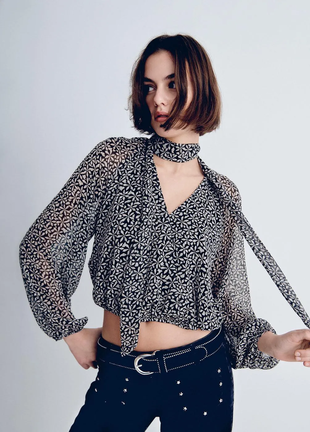 Blusa estampada pañuelo