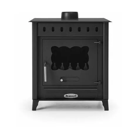 PRENSA STOVE Teide 1 - Estufa de Leña 12.6KW, Alta Eficiencia, Diseño Moderno