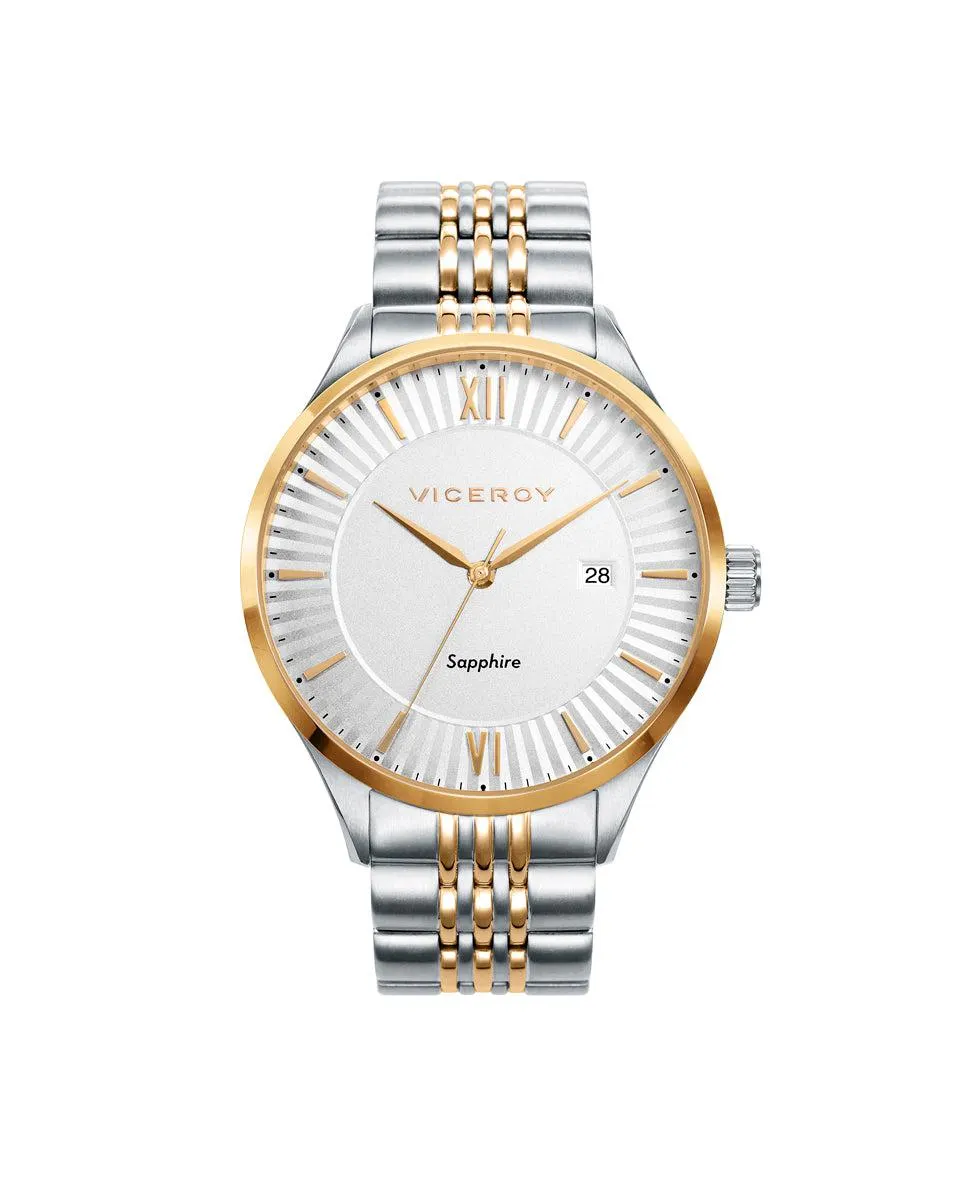 Reloj de hombre Dress 3 agujas de acero bicolor