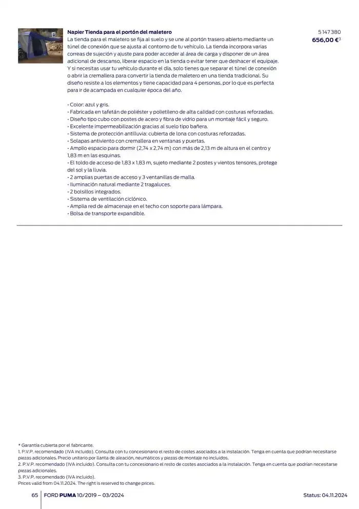 Catálogo de Ford de accesorios Ford Puma 13 de noviembre al 13 de noviembre 2025 - Página 65