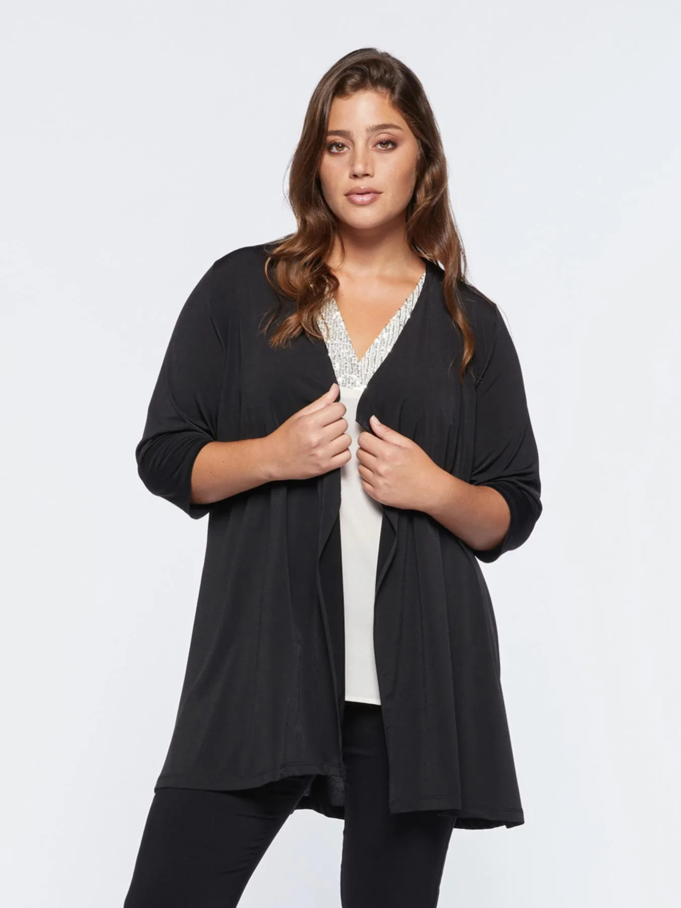 Camiseta abierta en tejido de punto