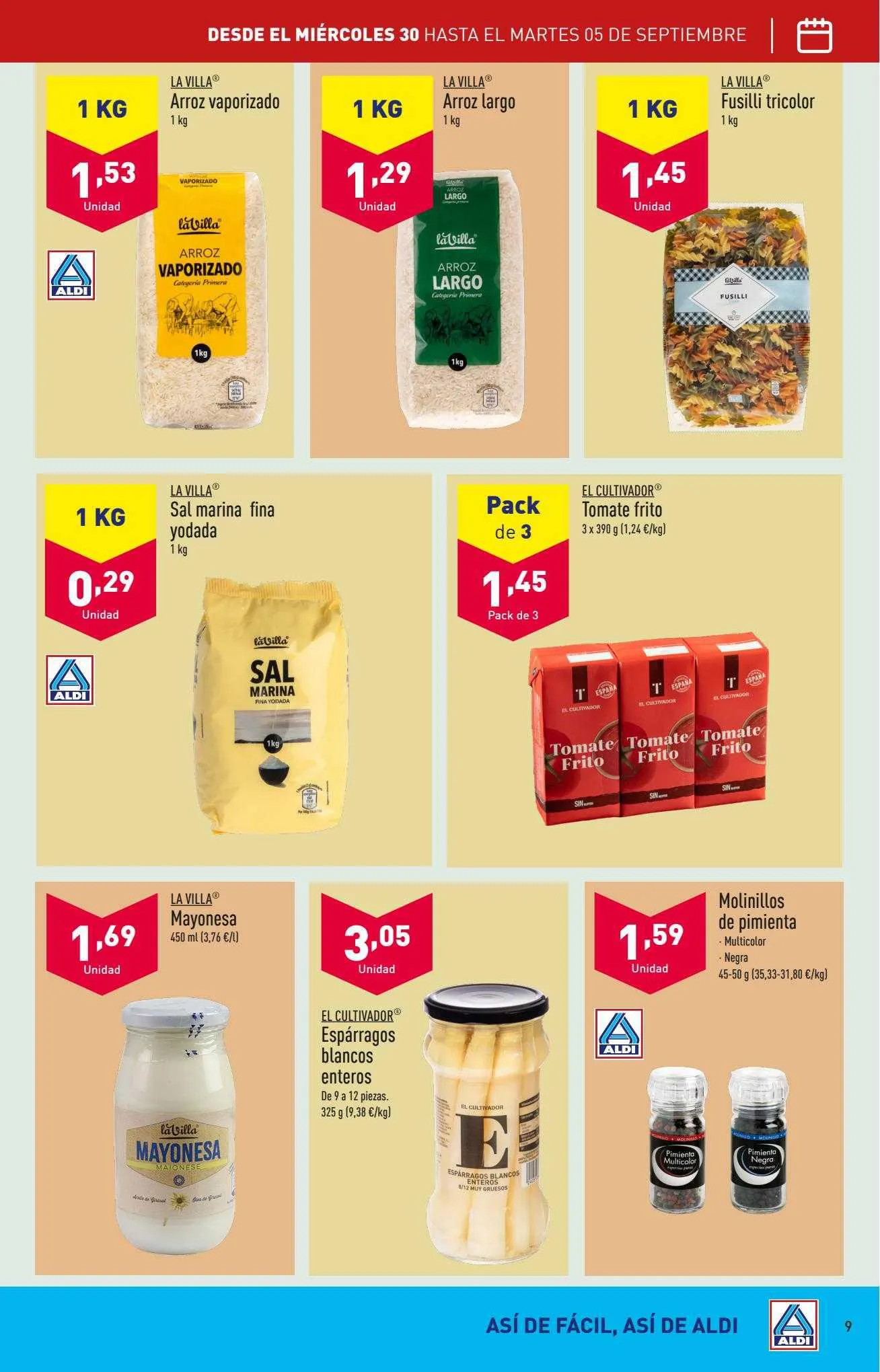 Catálogo de ALDI Folleto 28 de agosto al 3 de septiembre 2023 - Página 9