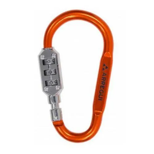 Mosqueton seguridad combinacion 60mm naranja arregui a-1313130