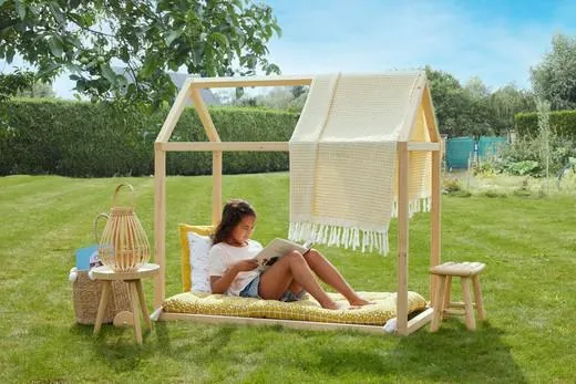 Caseta niños de madera abierta Montessori