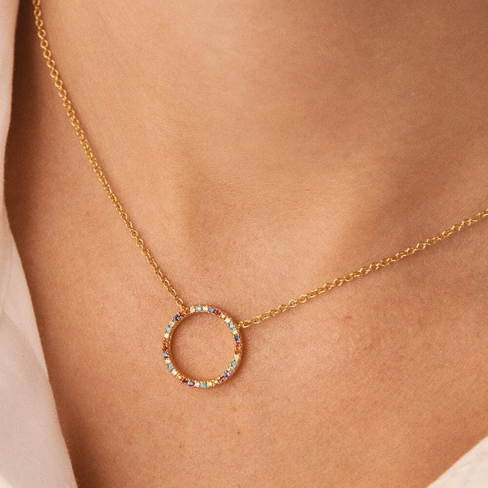 Collar corto RAINBOW - Multicolor / Oro