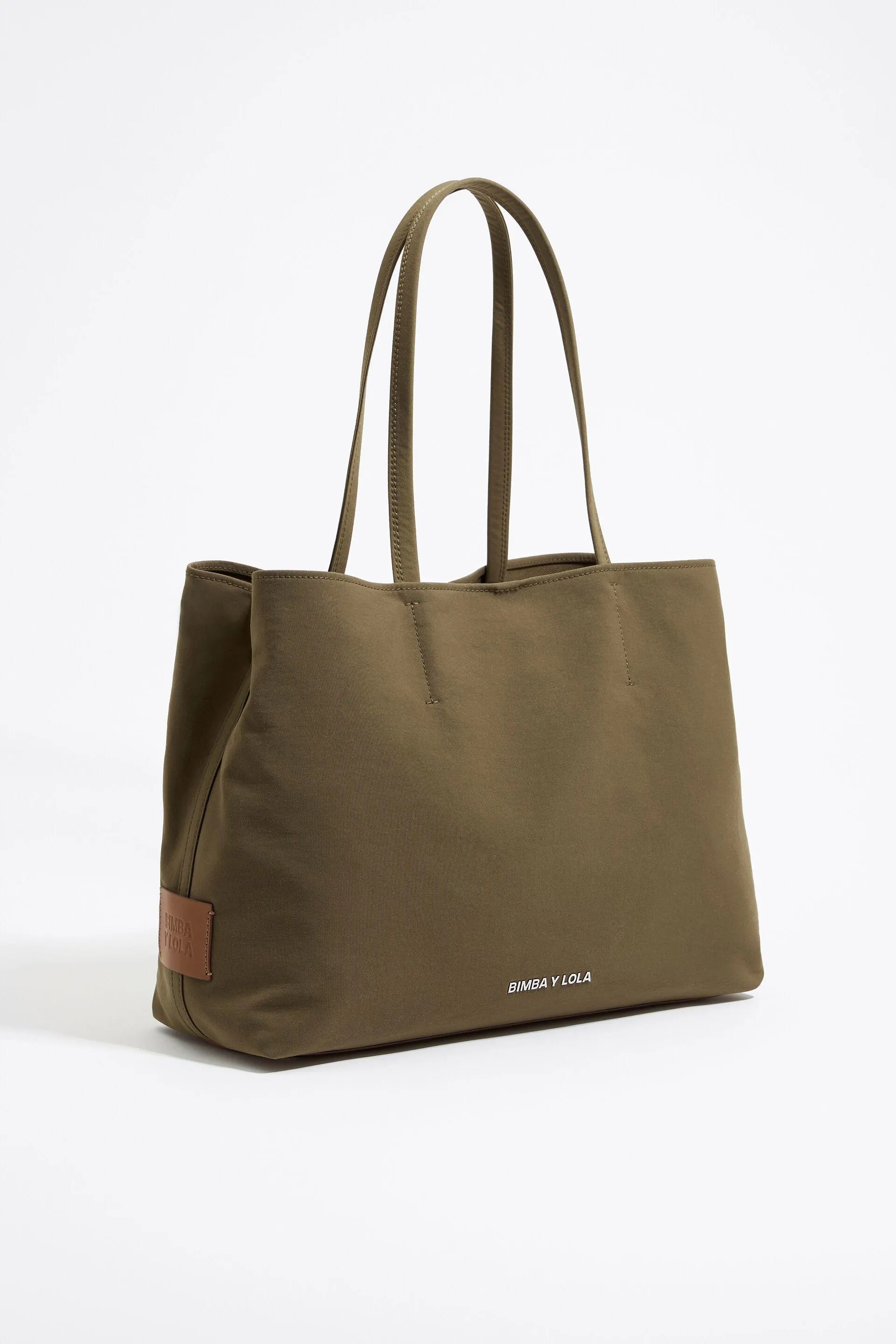 Bolso shopper Chihuahua grande gabardina oliva