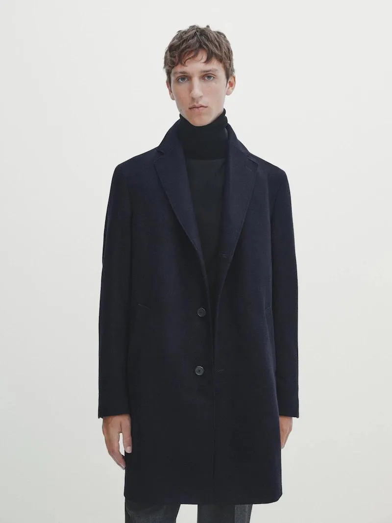 Abrigo mezcla lana interior desmontable