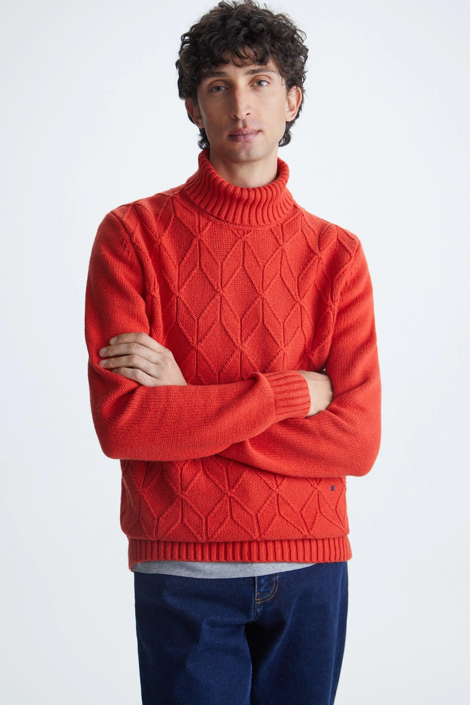 Jersey estructura Cubo cuello vuelto