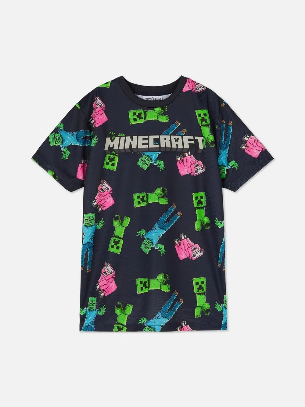 Camiseta con estampado de personajes de Minecraft