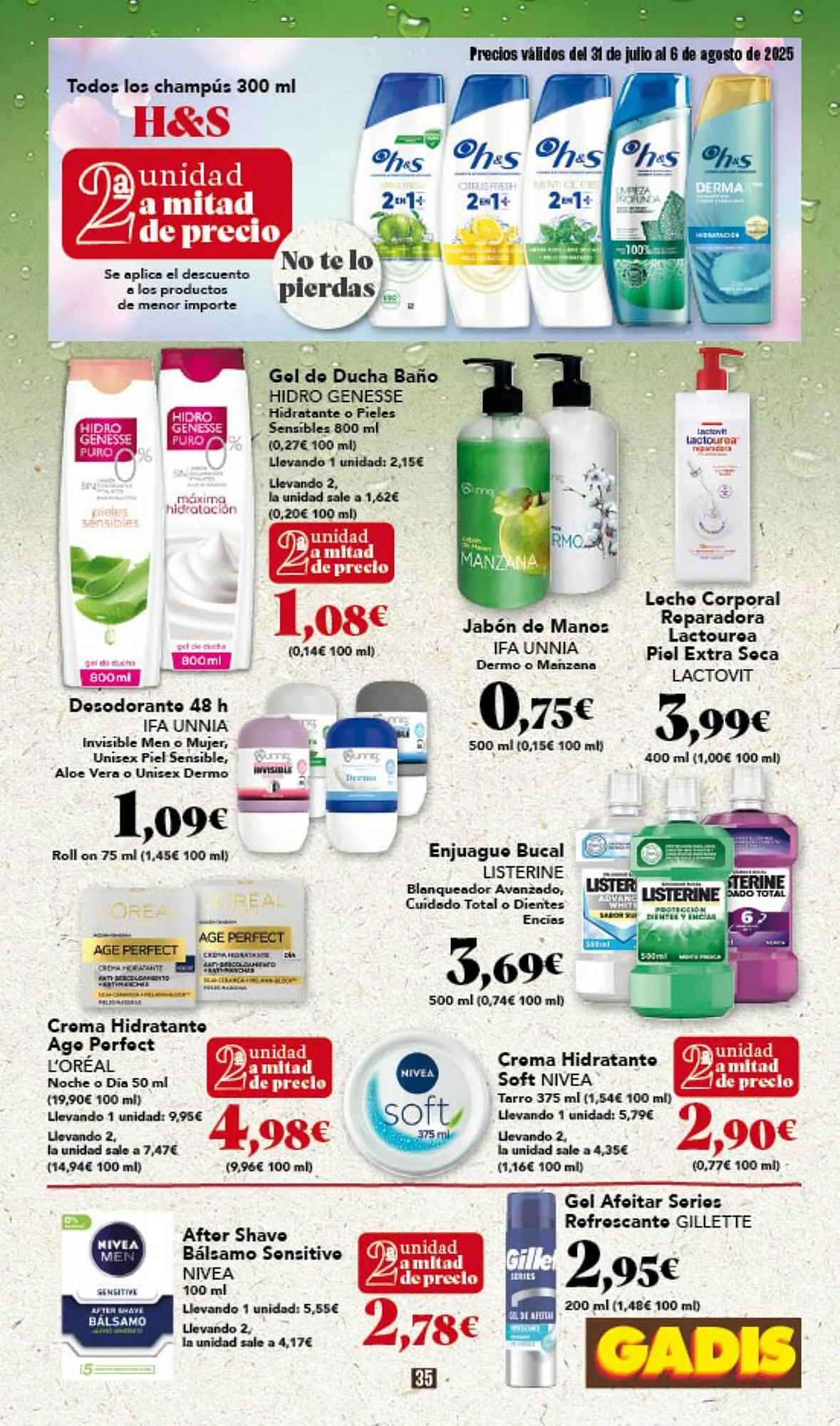 Catálogo de Folleto Gadis 31 de julio al 6 de agosto 2025 - Página 35