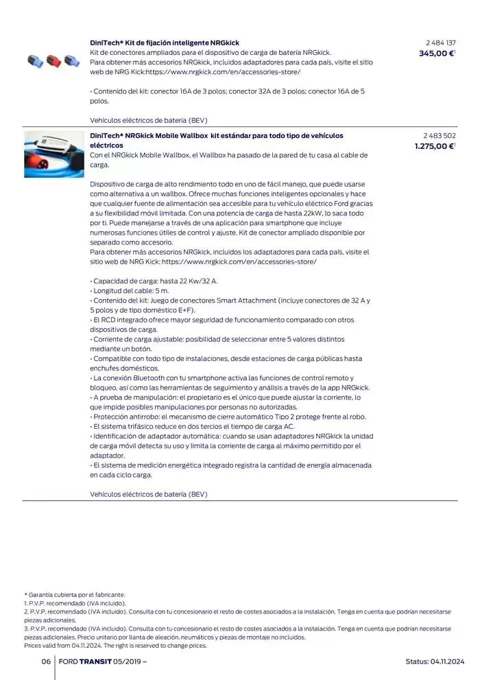 Catálogo de Ford de accesorios Transit Van 13 de noviembre al 13 de noviembre 2025 - Página 6