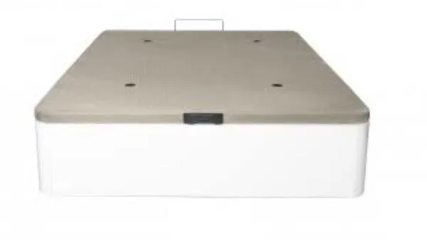 Tablero de melanina de 30 mm. con 4 patas. Fondo de 5 mm. Tapa tapizada 3D. Color Cambrian.