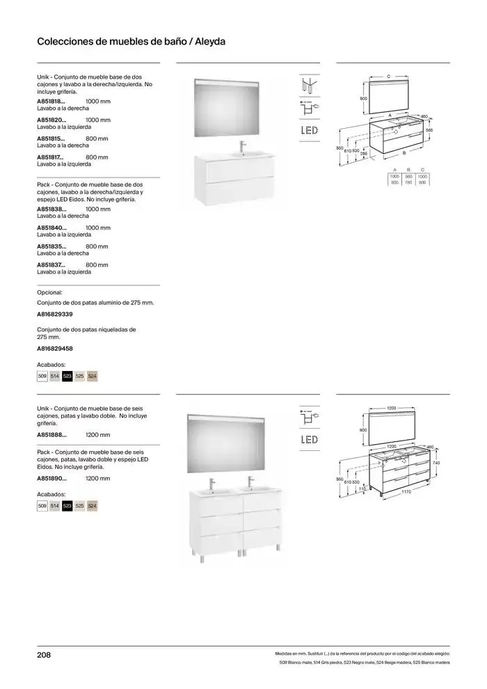Catálogo de Colecciones de Baño, Muebles y Accesorios 9 de enero al 31 de diciembre 2025 - Página 210