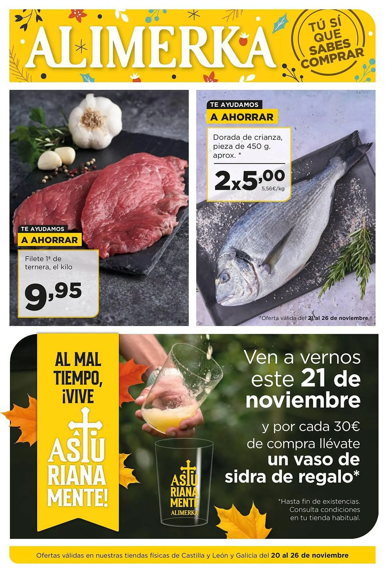 Catálogo de Folleto Alimerka 20 de noviembre al 26 de noviembre 2023 - Página 1