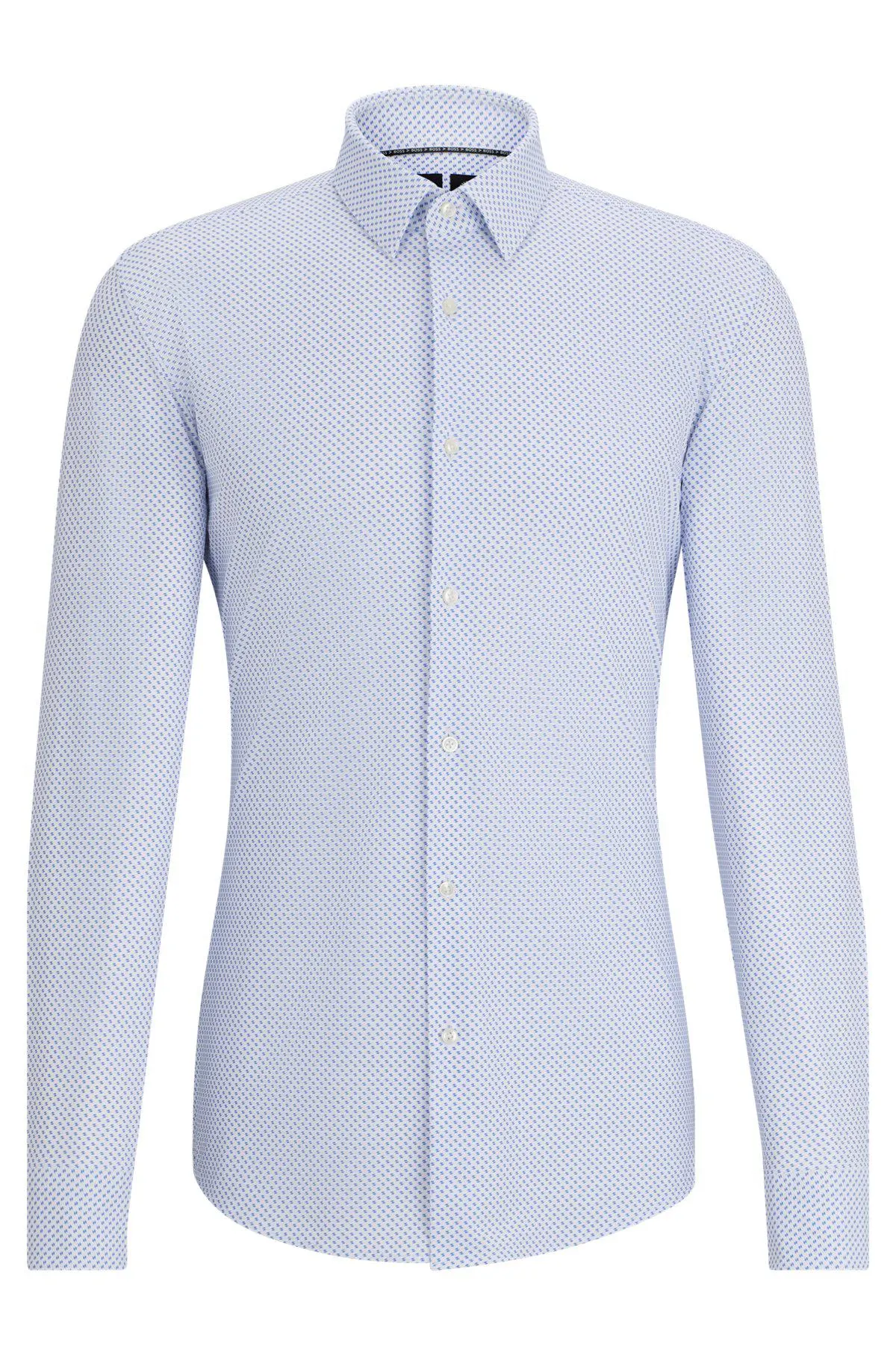 Camisa slim fit de tejido elástico técnico estampado