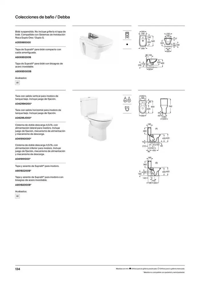 Catálogo de Colecciones de Baño, Muebles y Accesorios 9 de enero al 31 de diciembre 2025 - Página 136