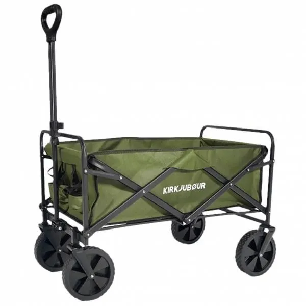 KIRKJUBØUR® "Edda" carrito de mano plegable verde