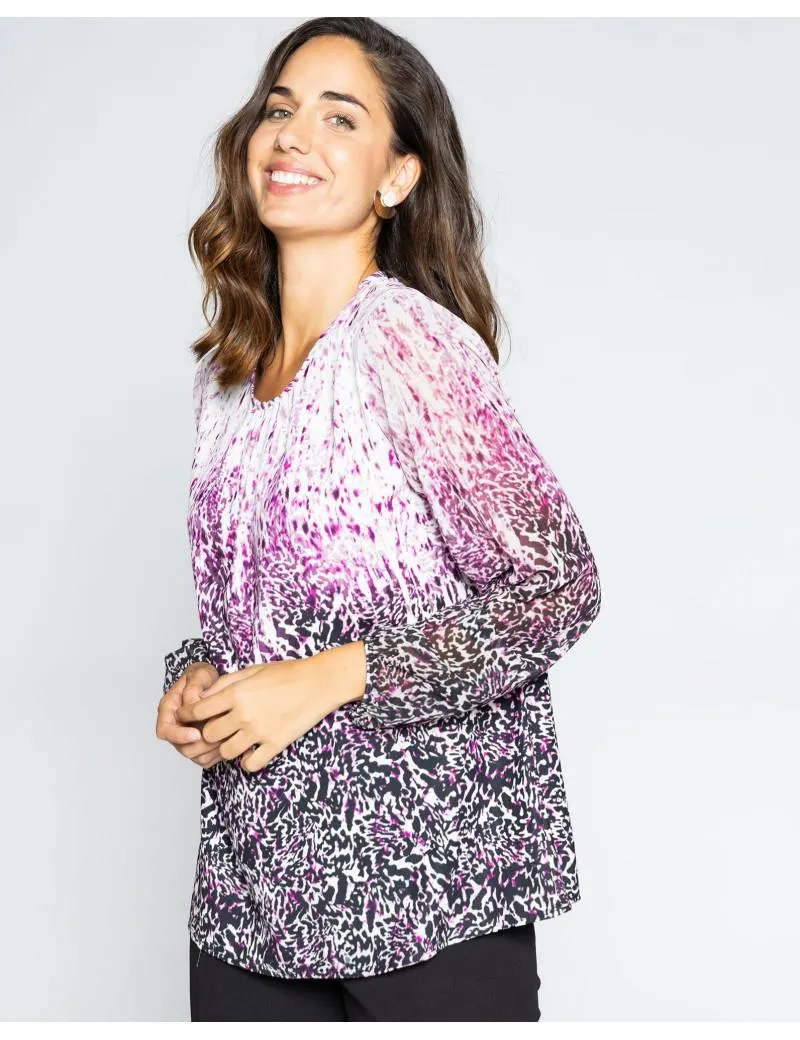 Blusa Gasa Mancha Degradé