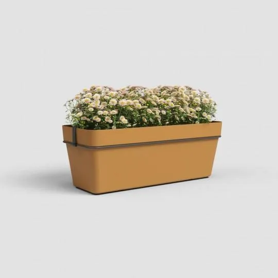 KIT BALCÓN JARDINERA CAPRI AMARILLO MIEL 49X18.2CM