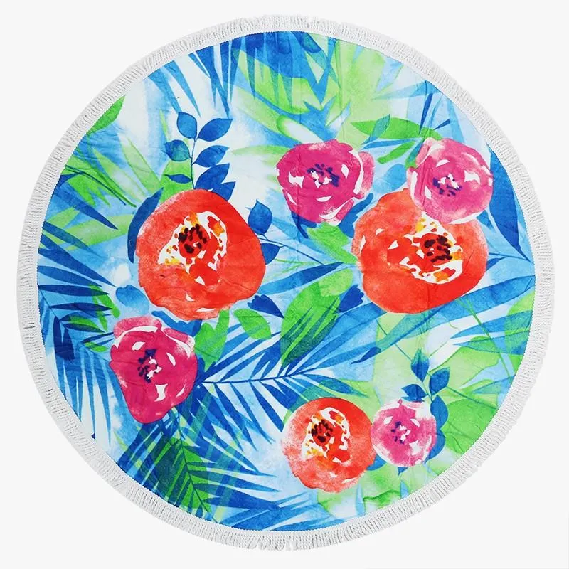 RIBBEN TOALLA DE PLAYA REDONDA TROPICAL- SURTIDOS