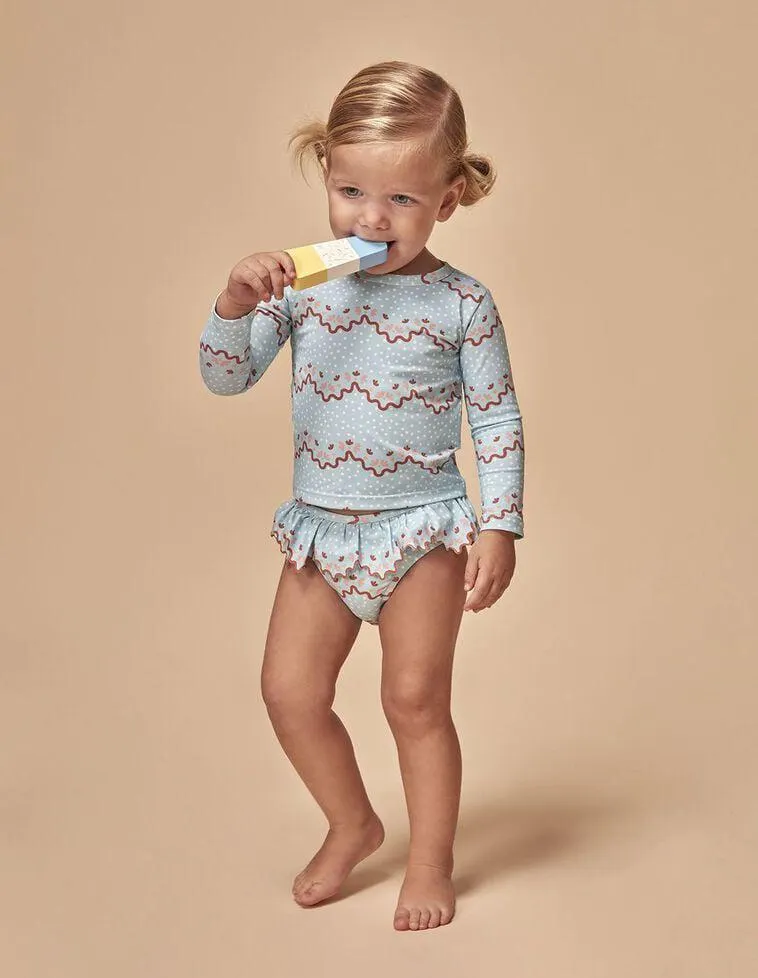 Camiseta manga larga protección upf 50+ azul claro