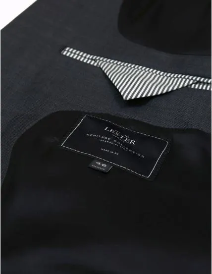 Traje fil a fil s/p Azul medio