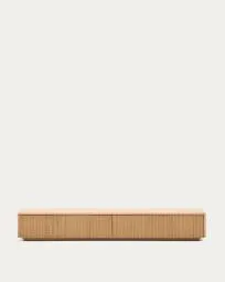 Sofá Aurum 3 plazas crudo con cabecero reclinable y base de metal beige mate 234 cm FSC Mix Credit