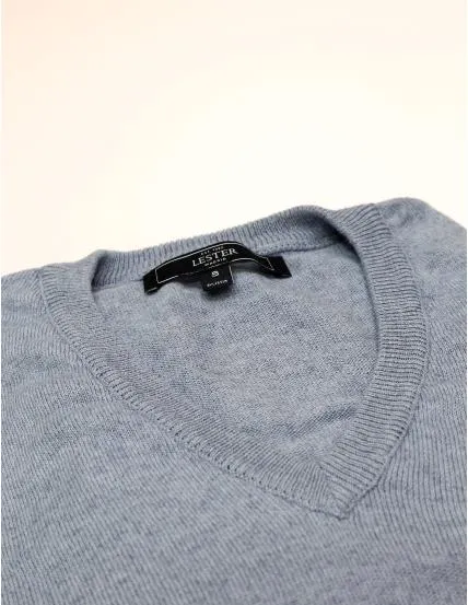 Jersey pico algodón cashmere Azul claro