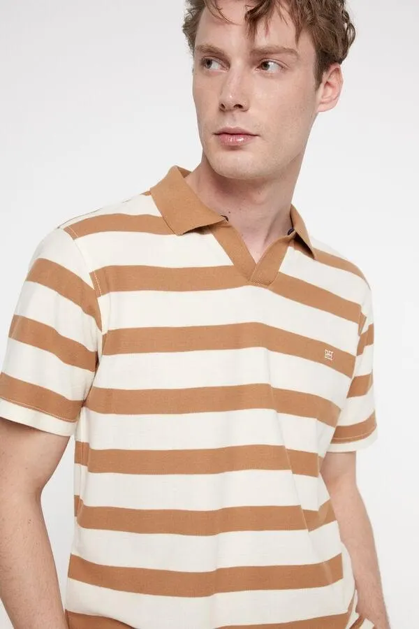 Polo cuello abierto rallas PdH