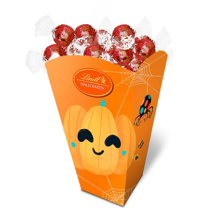 Vaso Halloween Naranja 300g Lindor Leche