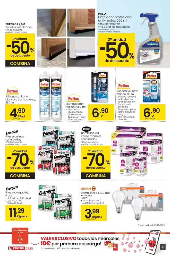 Catálogo de Más de 2000 productos, SIEMPRE A BUEN PRECIO HIPERMERCADOS EROSKI 4 de enero al 14 de enero 2025 - Página 41