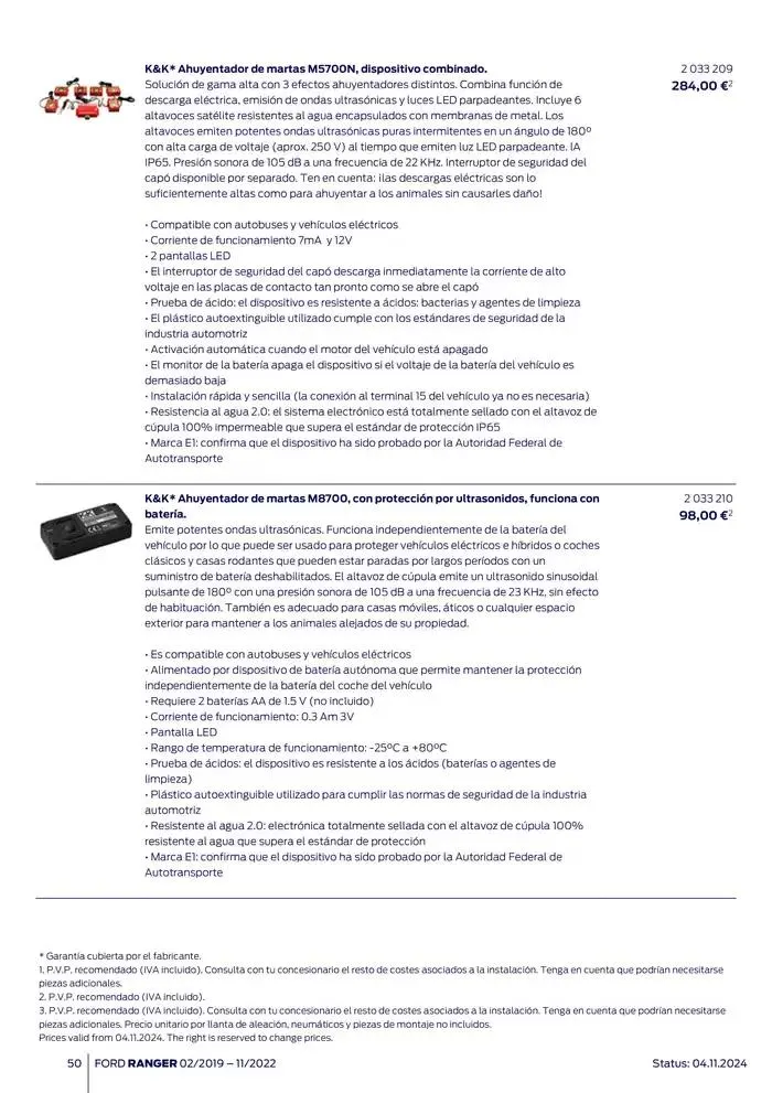 Catálogo de Ford de accesorios Ford Ranger 13 de noviembre al 13 de noviembre 2025 - Página 50