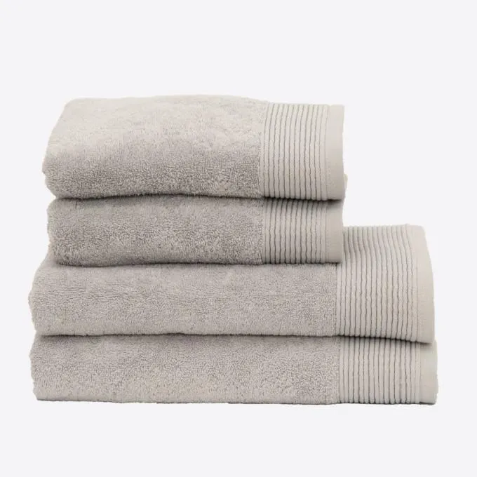 Set 4 Toallas Algodón Peinado - Basic LM Perla
