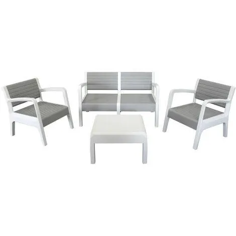 Conjunto de jardin Set Miami Gris Piedra Antracita