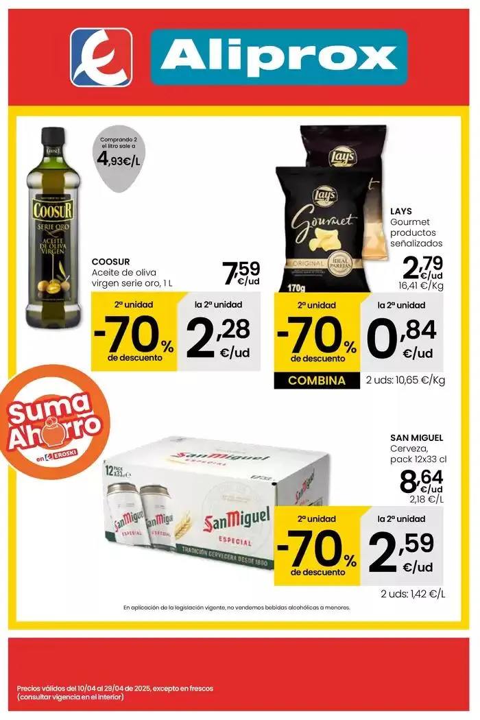 Catálogo de SUMA AHORRO Aliprox 10 de abril al 29 de abril 2025 - Página 1