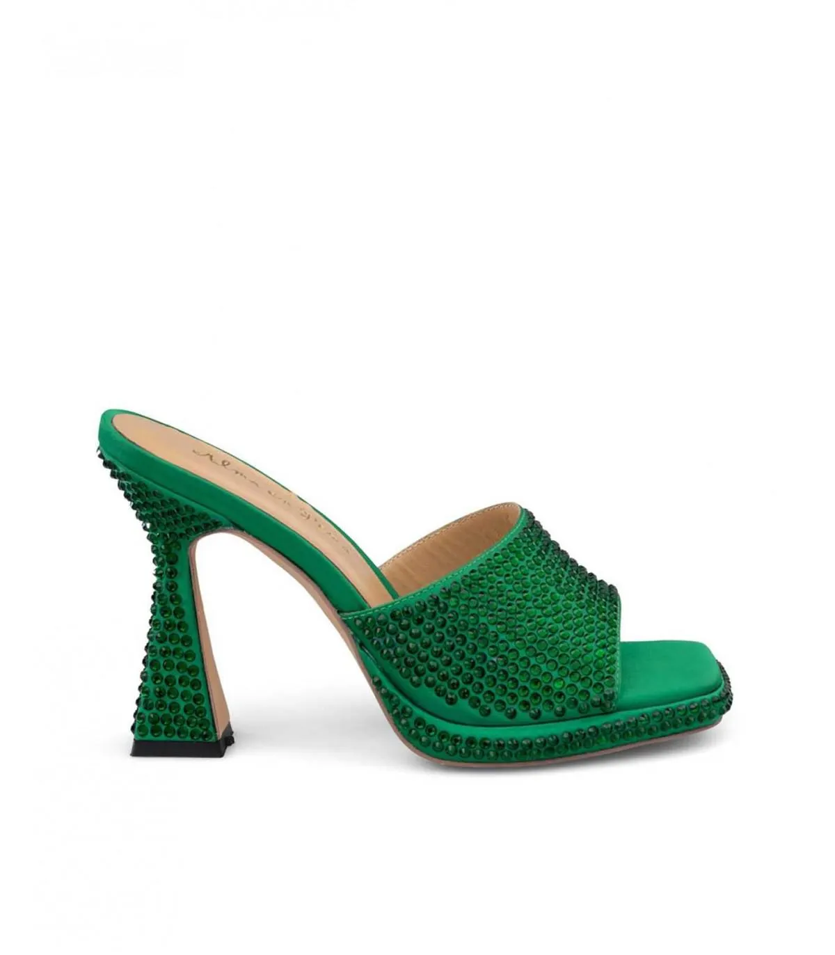 Sandalia de Mujer de tacón realizada en Piel.