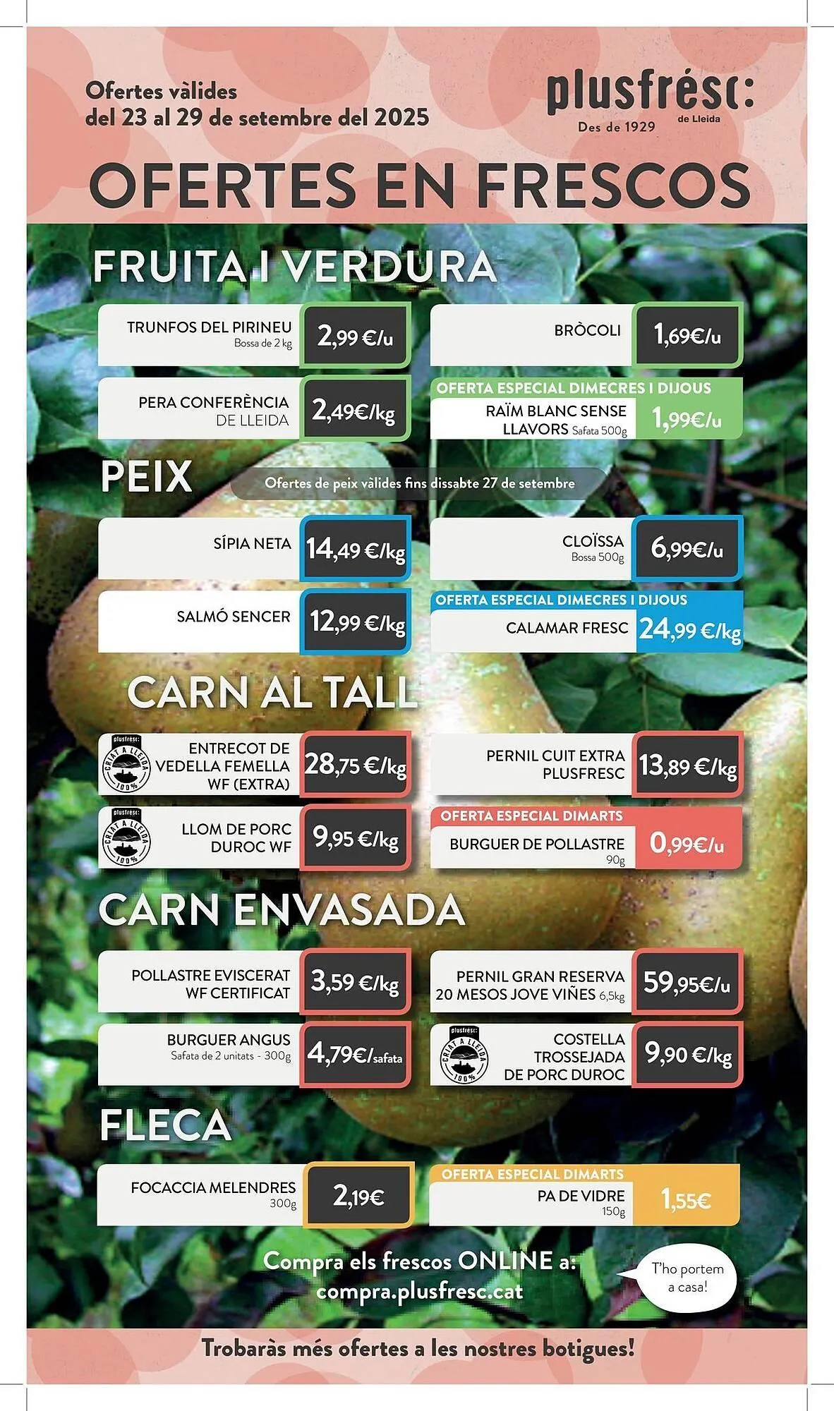 Catálogo de Folleto Plusfresc 23 de septiembre al 29 de septiembre 2025 - Página 1