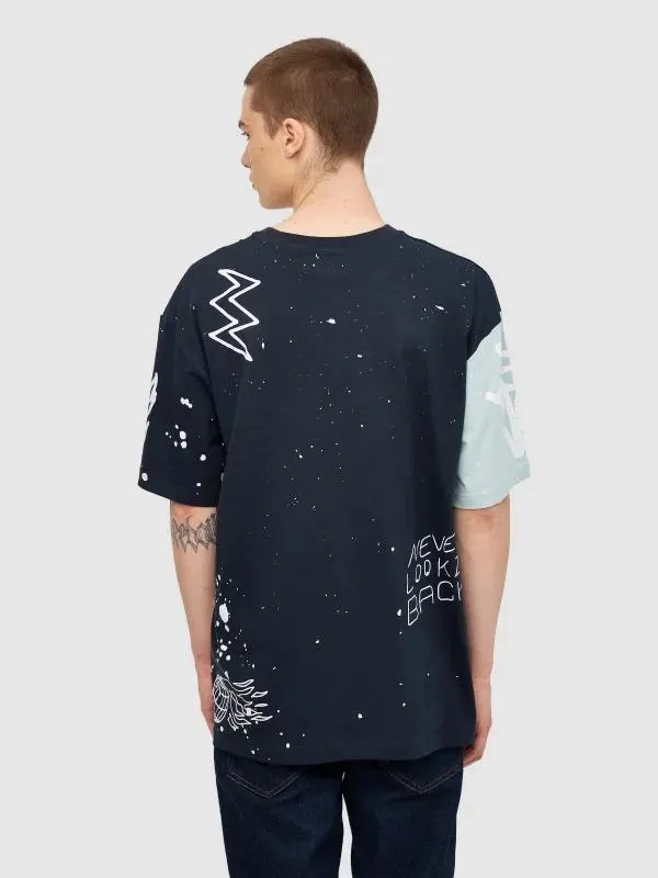Camiseta color block pintura