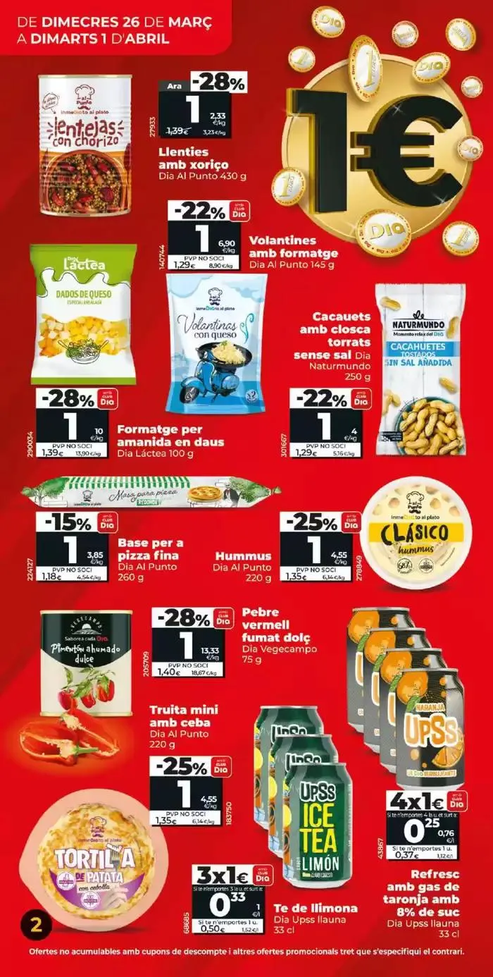Catálogo de Més de 100 productes a 1€ del 26/03 a l’ 01/04 26 de marzo al 1 de abril 2025 - Página 2