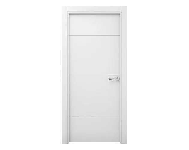 Puerta de interior maciza lacada Carys blanca 72,5cm izquierda