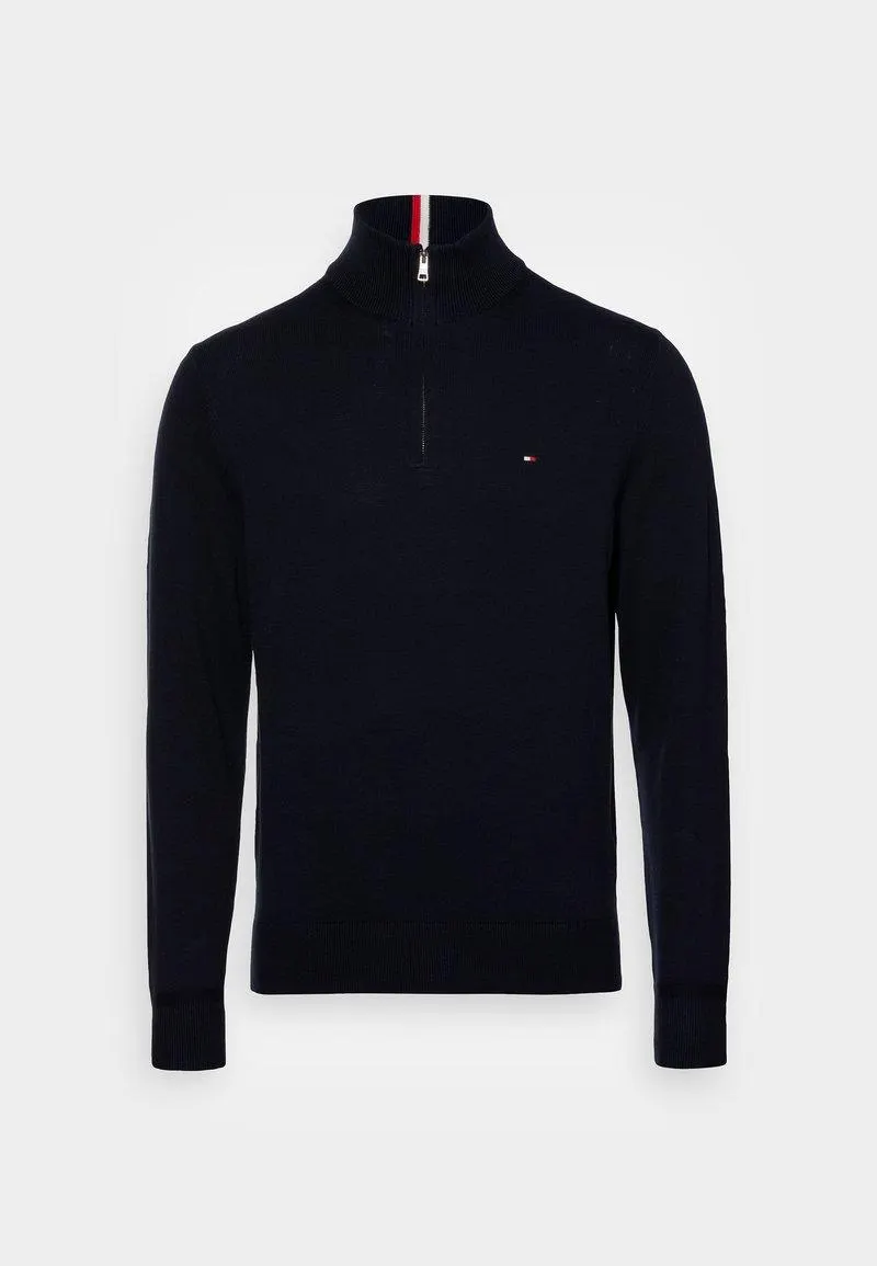 ZIP MOCK - Jersey de punto - desert sky