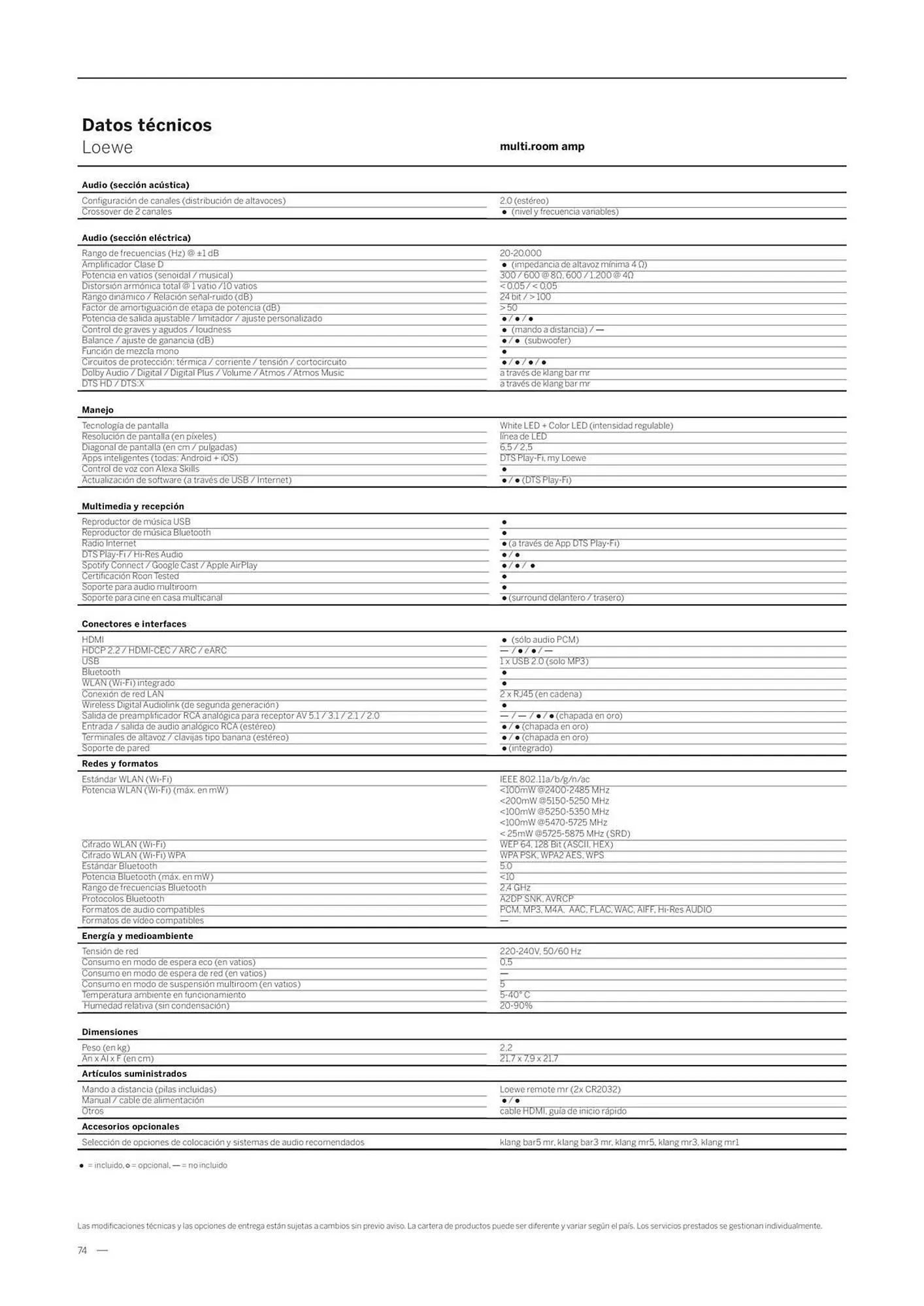 Catálogo de Folleto Loewe 23 de enero al 31 de diciembre 2026 - Página 74