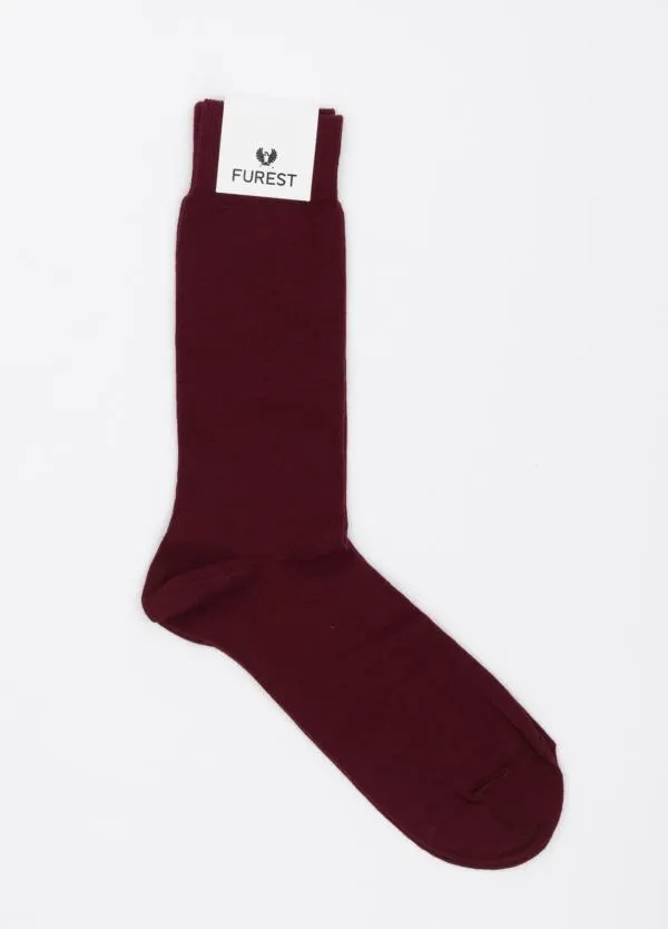 Calcetín FUREST COLECCIÓN corto liso granate